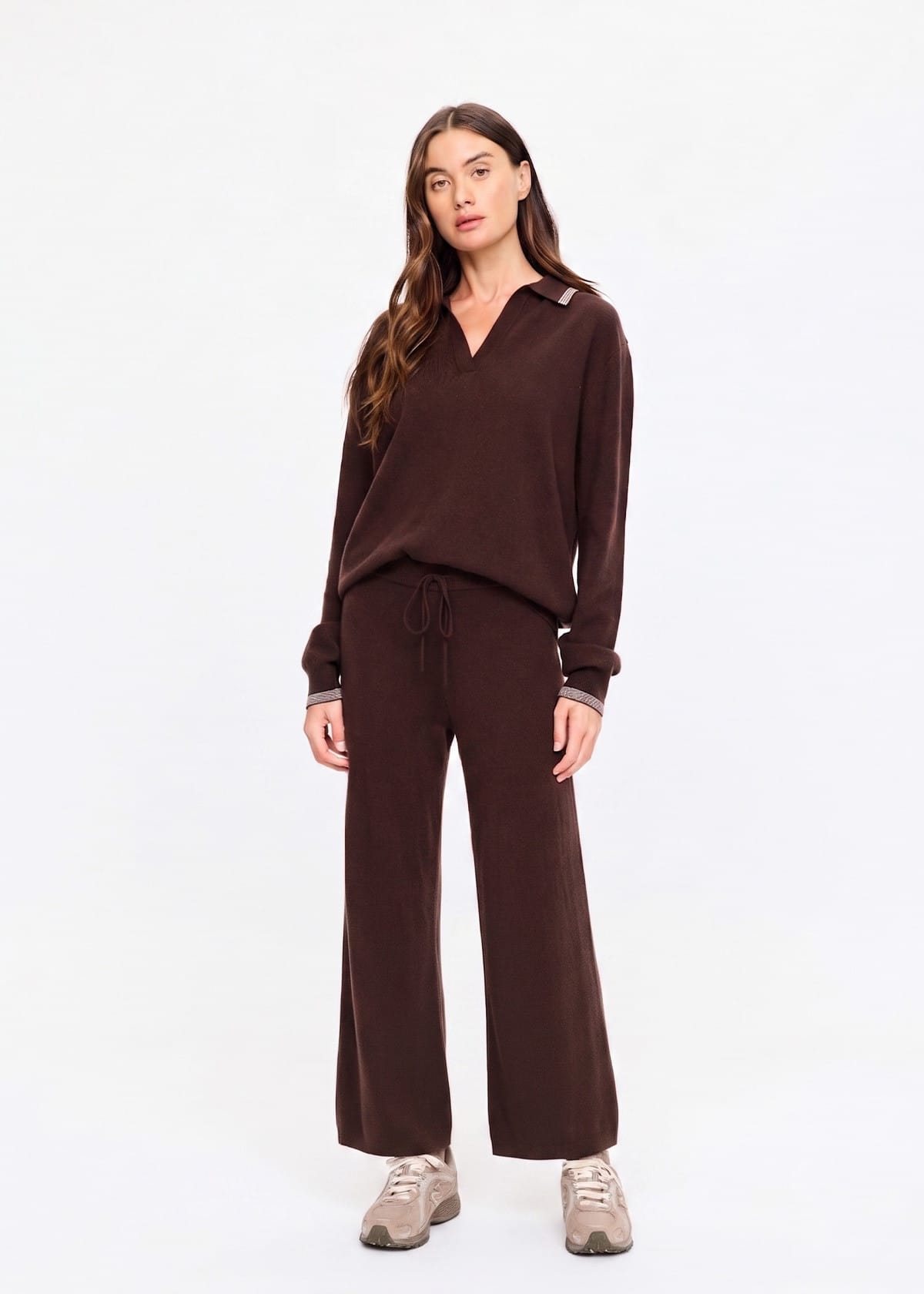 The Upside Pants Coco Amelie Cashmere Knit Pant - Chocolate