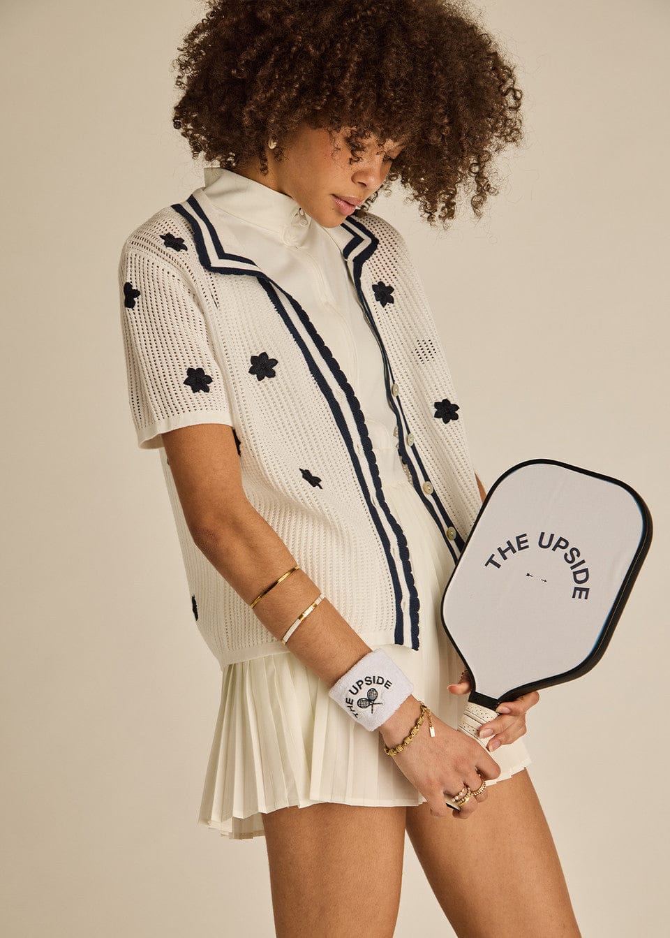 The Upside Shirts Piazza Koa Knit  Shirt - White