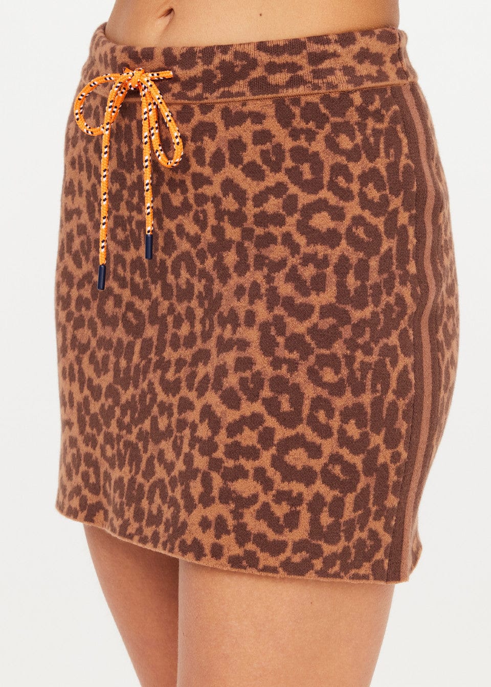 The Upside Skirts Malawi Karly Knit Mini Skirt - Leopard
