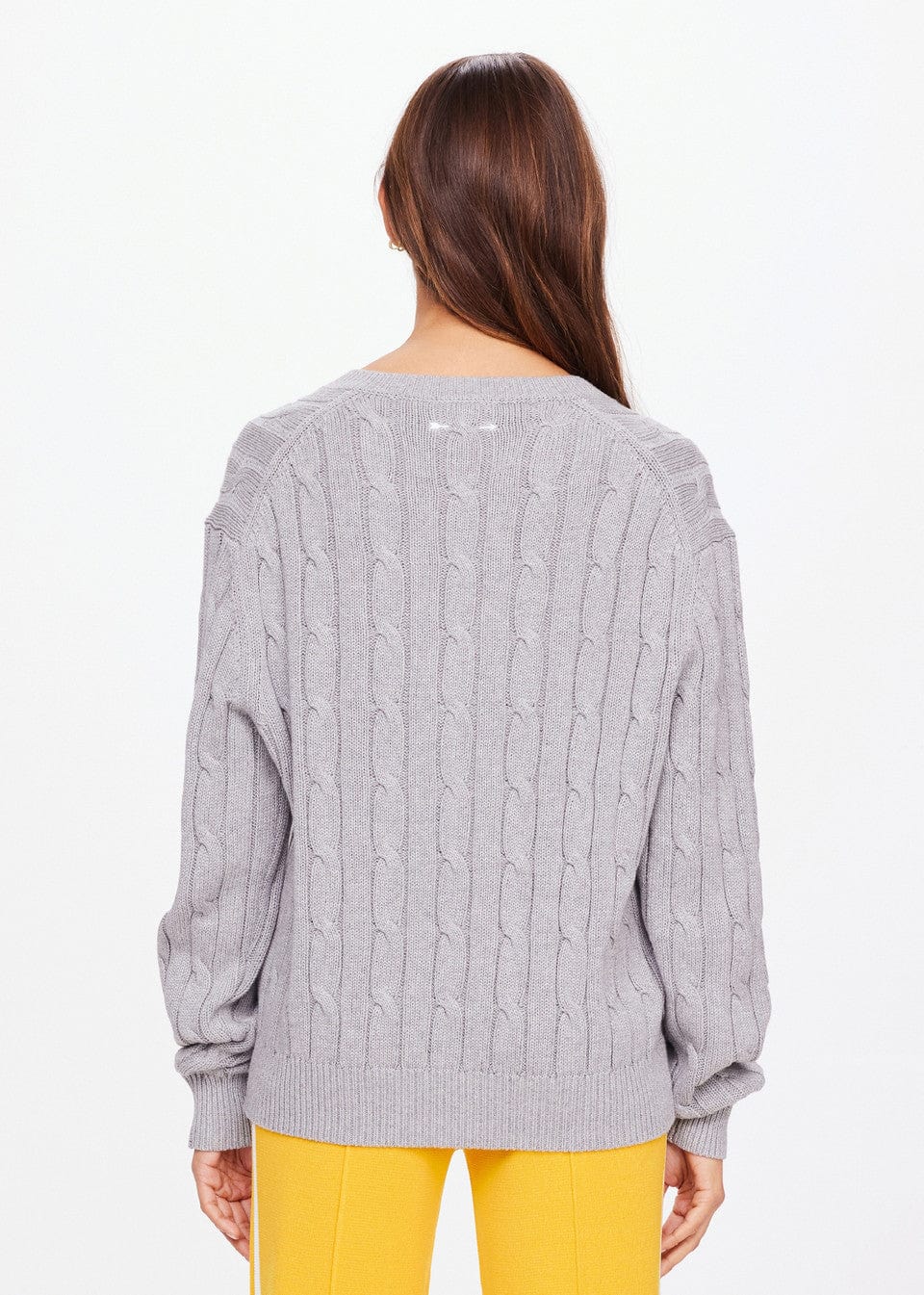 The Upside Sweaters The Upside | Seymour Cable Knit Sweater - Grey Marle