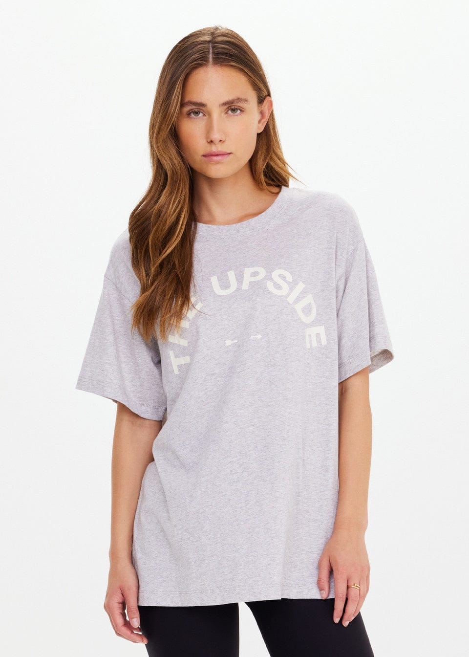 The Upside Tees Sammi Tee - Grey Marle