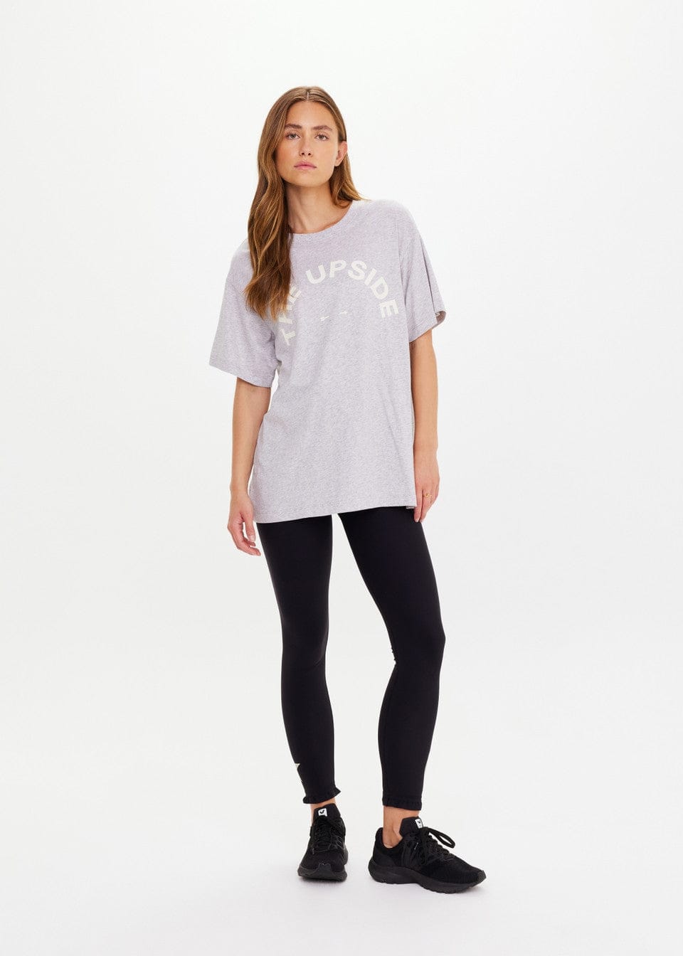 The Upside Tees Sammi Tee - Grey Marle