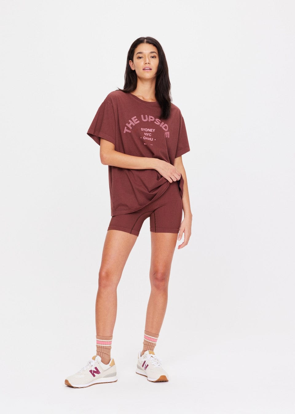 The Upside Tees The Upside | Jetset Sammi Tee - Brown