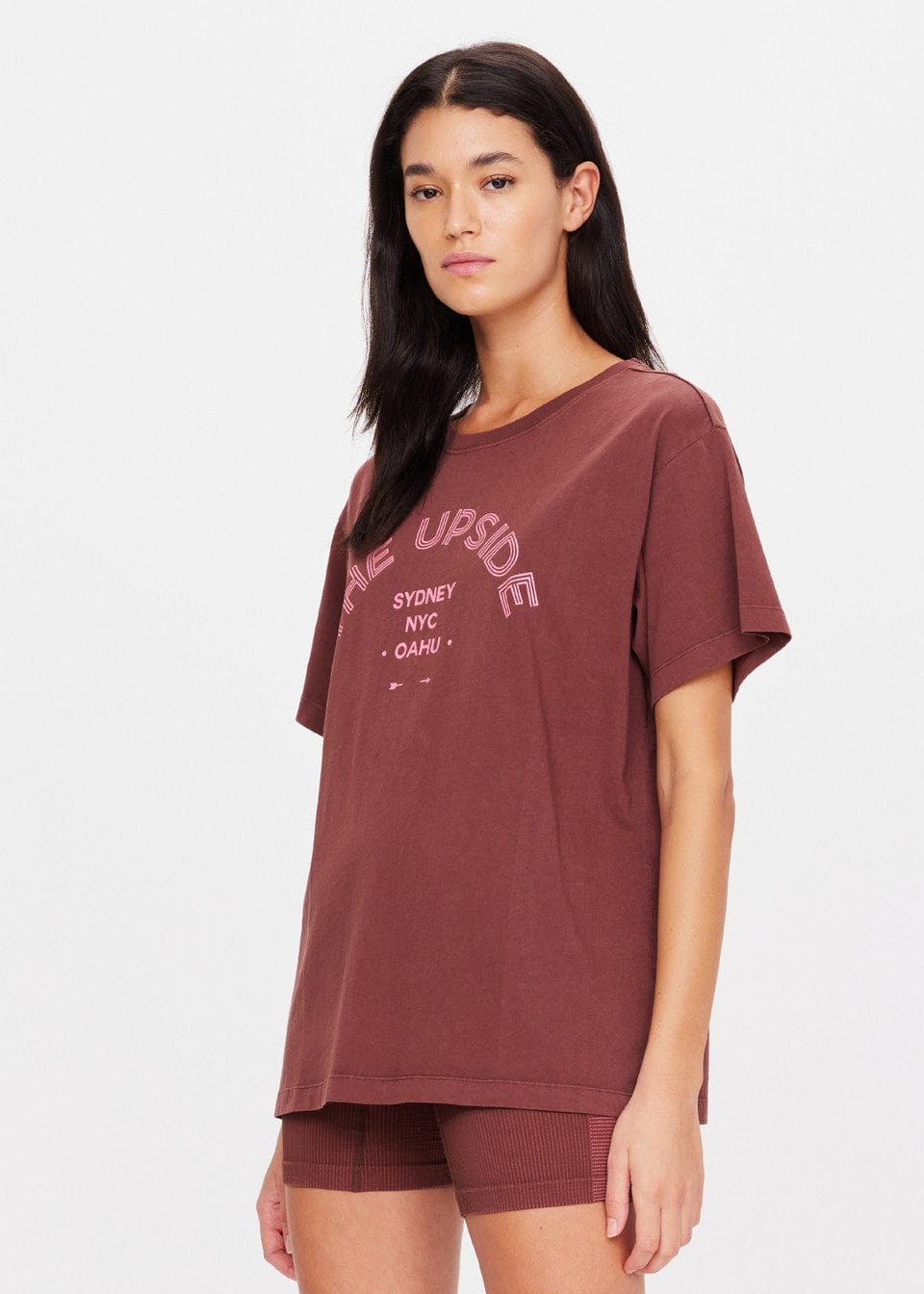 The Upside Tees The Upside | Jetset Sammi Tee - Brown