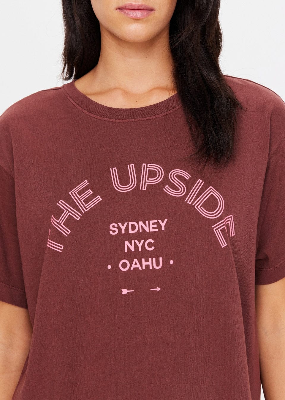 The Upside Tees The Upside | Jetset Sammi Tee - Brown