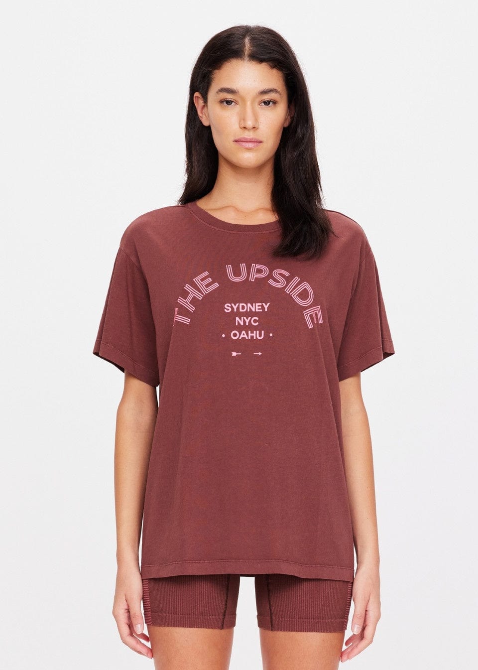 The Upside Tees The Upside | Jetset Sammi Tee - Brown