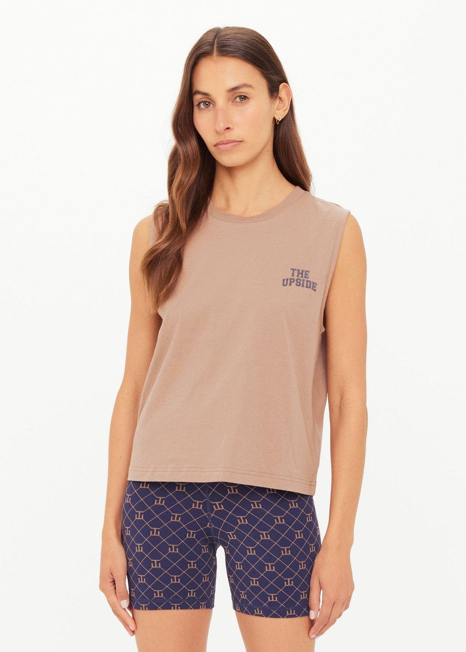 The Upside Tops - Activewear Dawson Tank - Brown