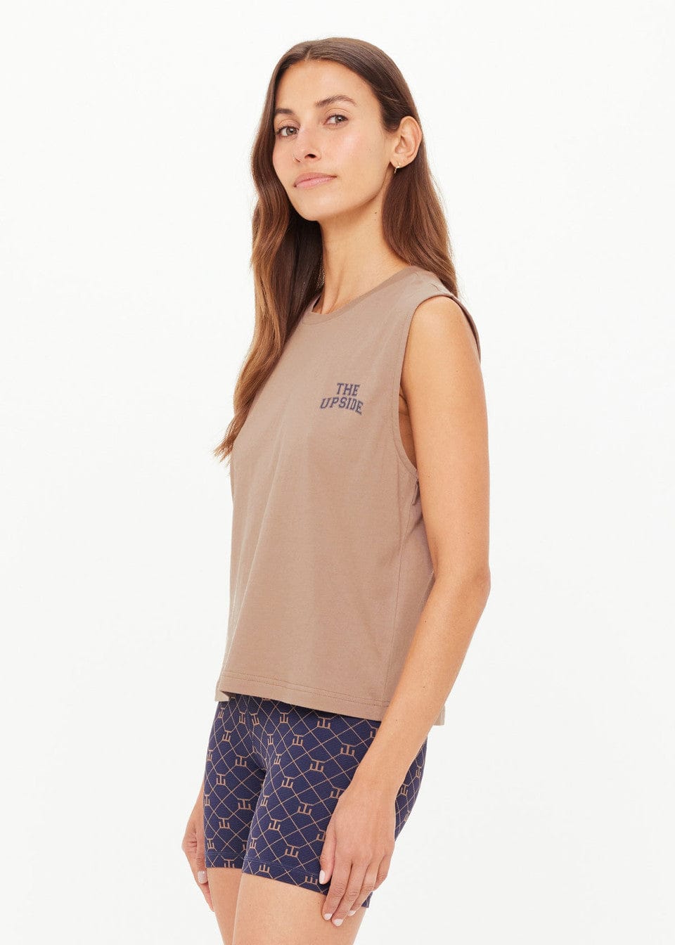 The Upside Tops - Activewear Dawson Tank - Brown