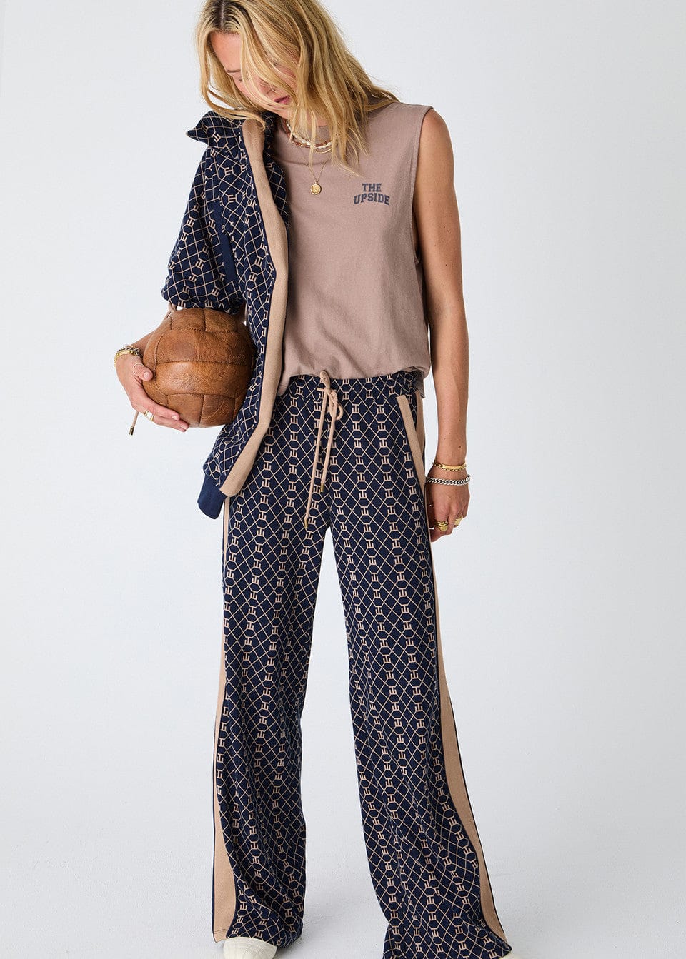 The Upside Tops - Activewear Dawson Tank - Brown