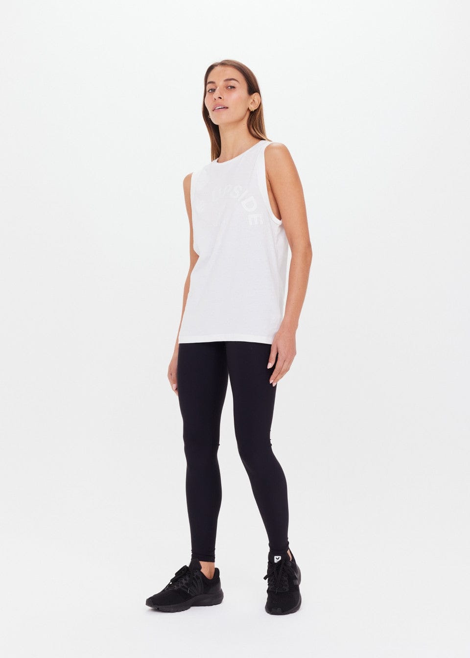 The Upside Tops - Activewear Jeet Tank - White