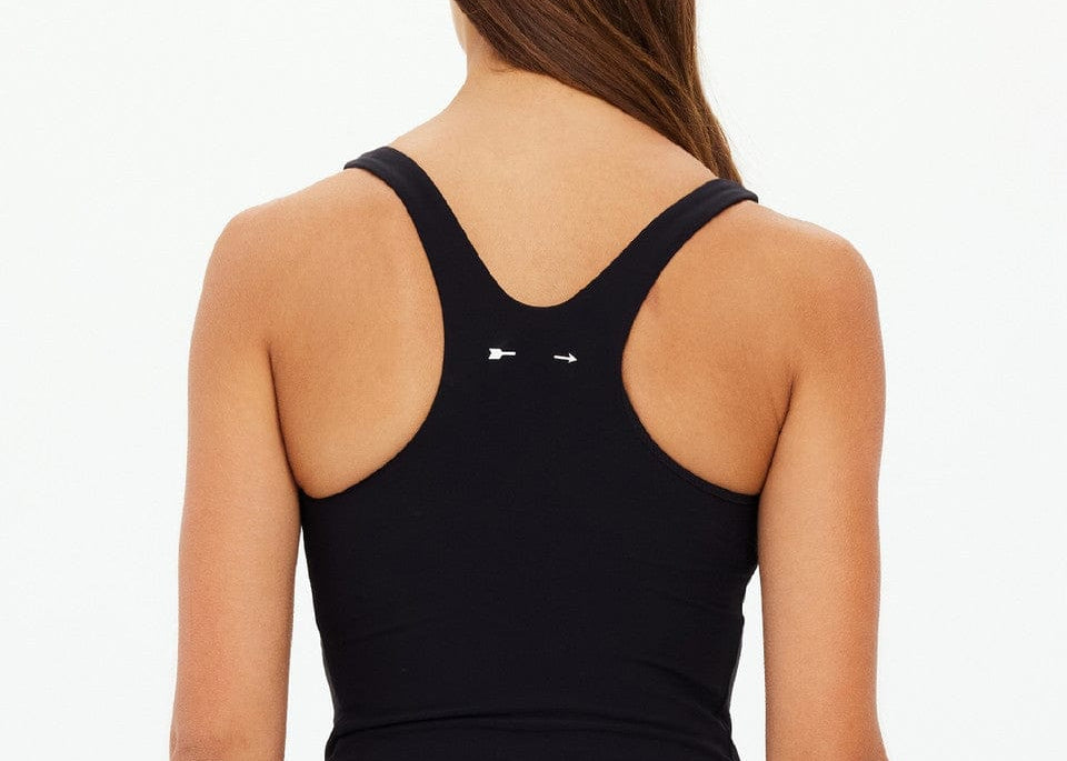 The Upside Tops - Activewear Peached Laurie Tank Top  - Black