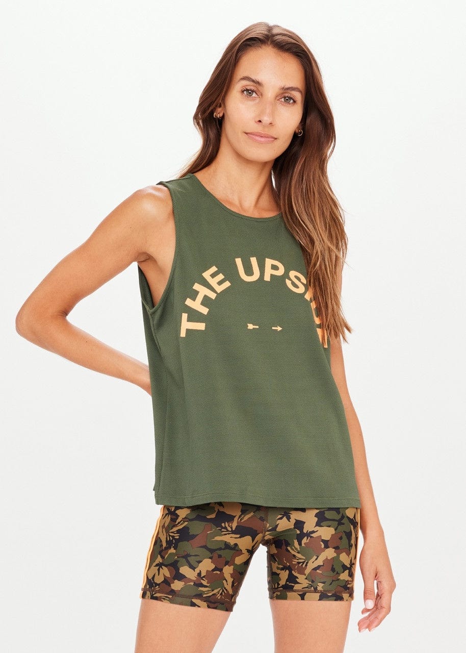 The Upside Tops - Activewear The Upside | Bailey Tank - Olive