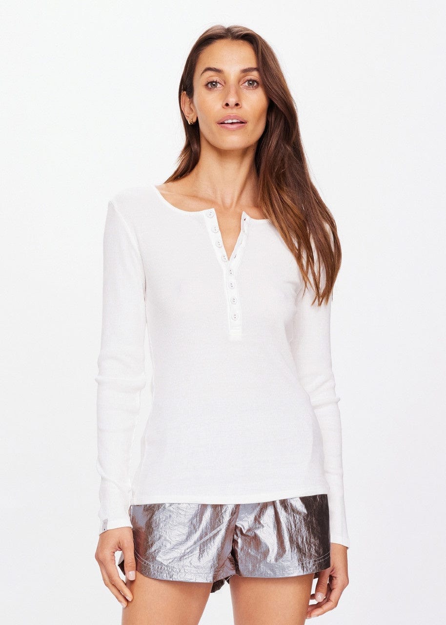 The Upside Tops - Long Sleeve The Upside | Ness Ribbed Long Sleeve - Creme