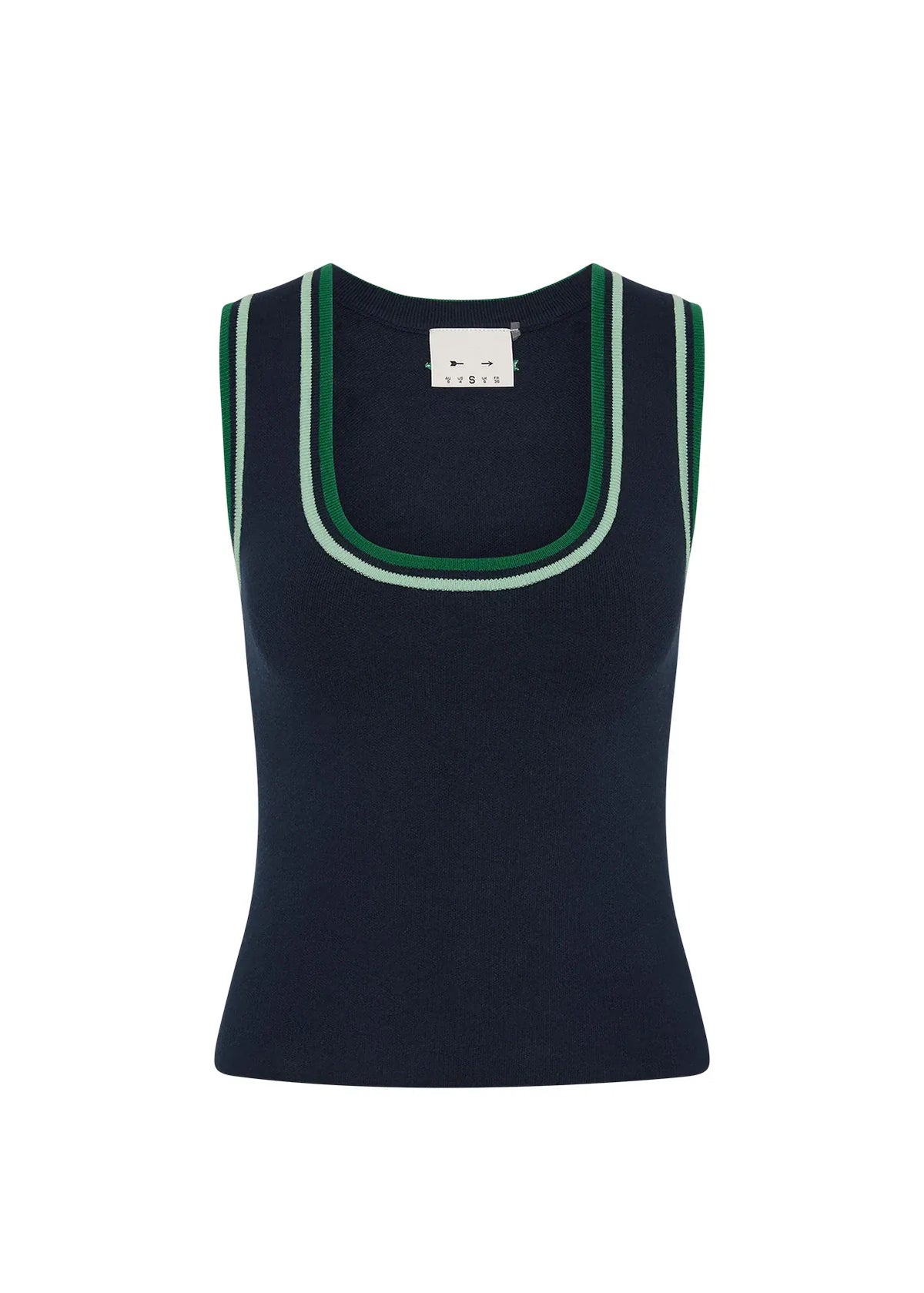The Upside Tops - Tanks Joey Knit Tank Top - Navy