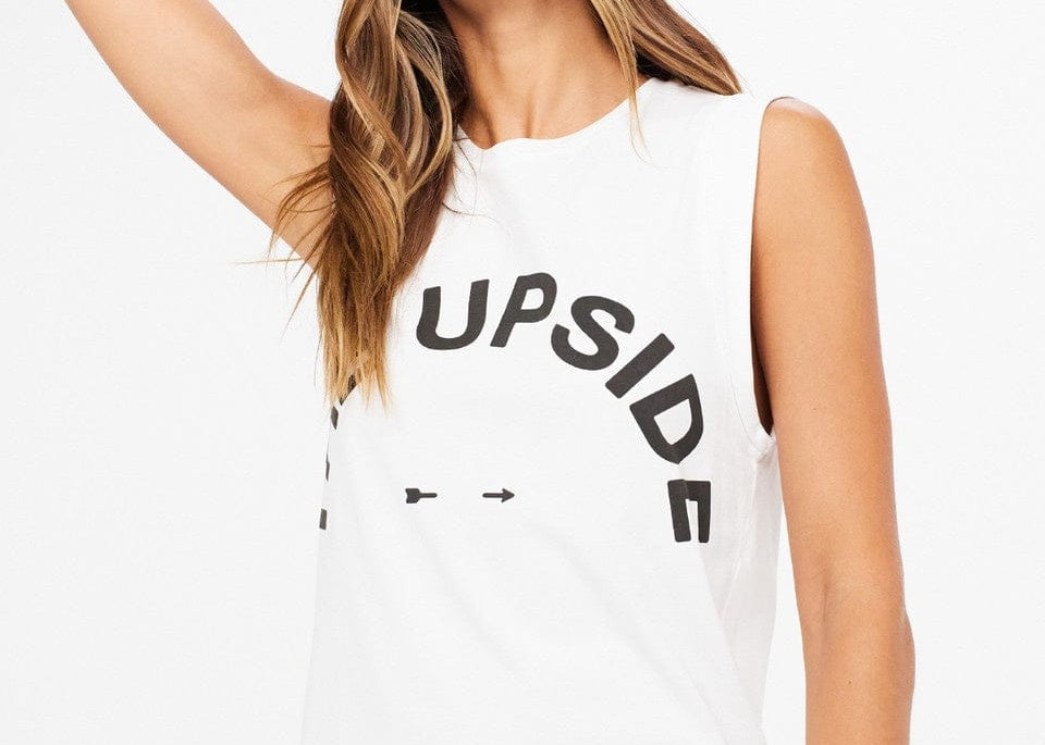 The Upside Tops - Tanks Muscle Tank - White