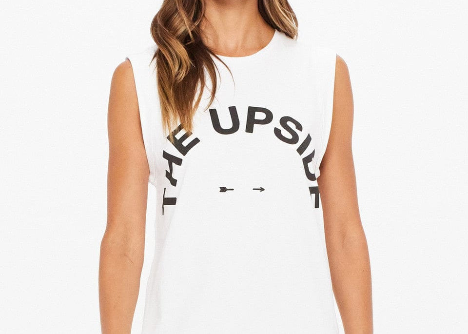 The Upside Tops - Tanks Muscle Tank - White