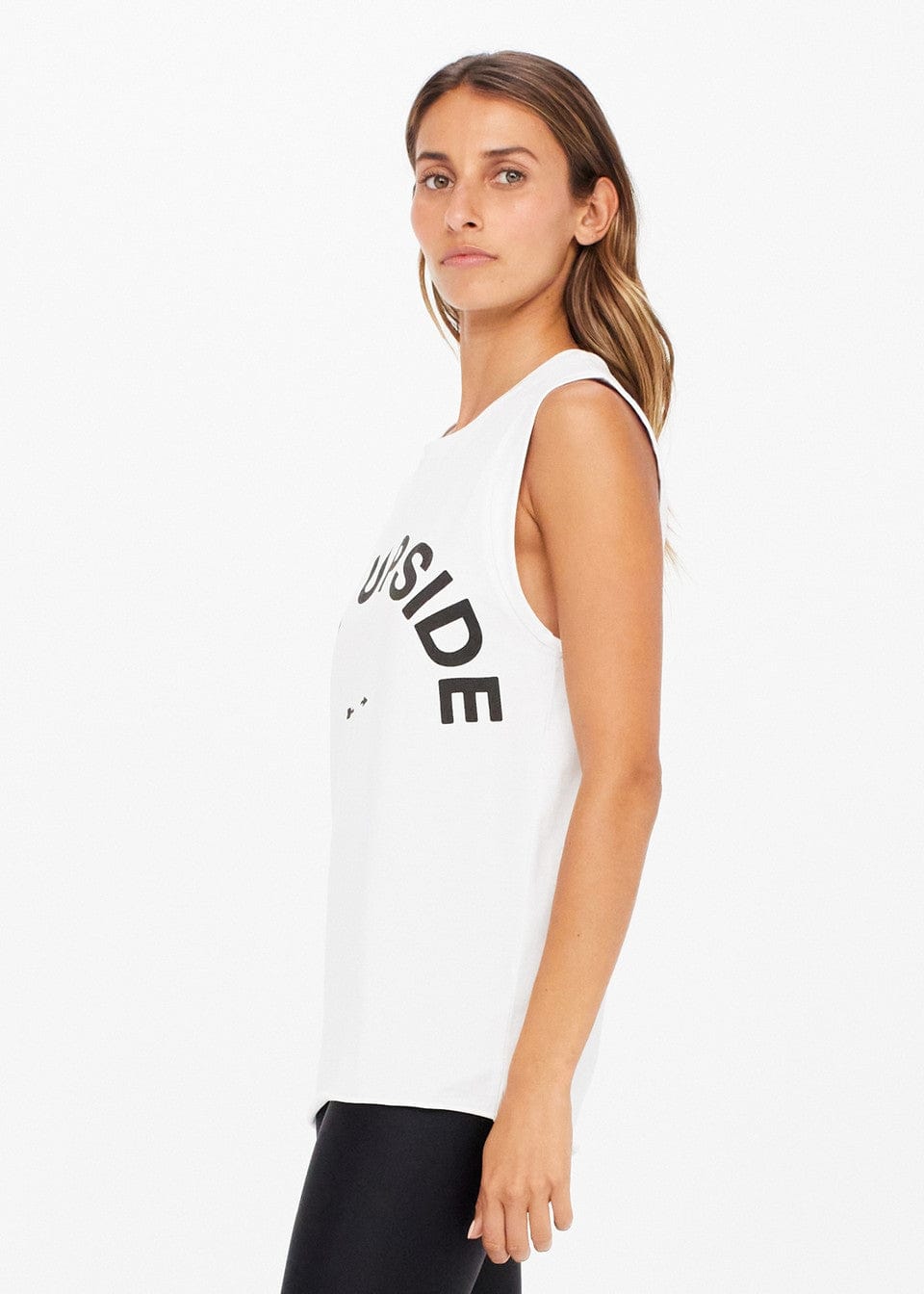 The Upside Tops - Tanks Muscle Tank - White