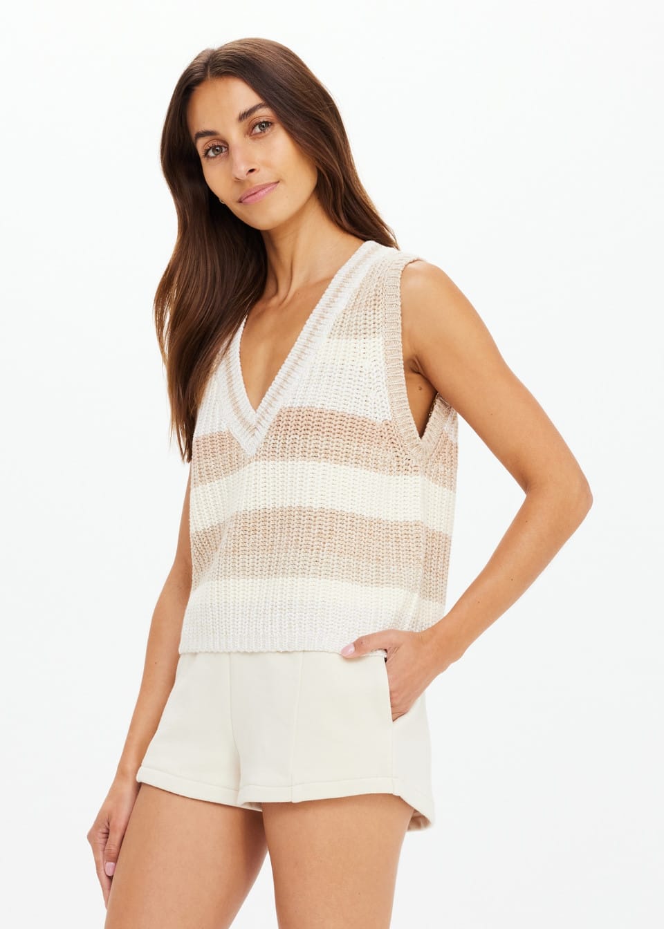 The Upside Vests Nikko V Neck Knit Vest