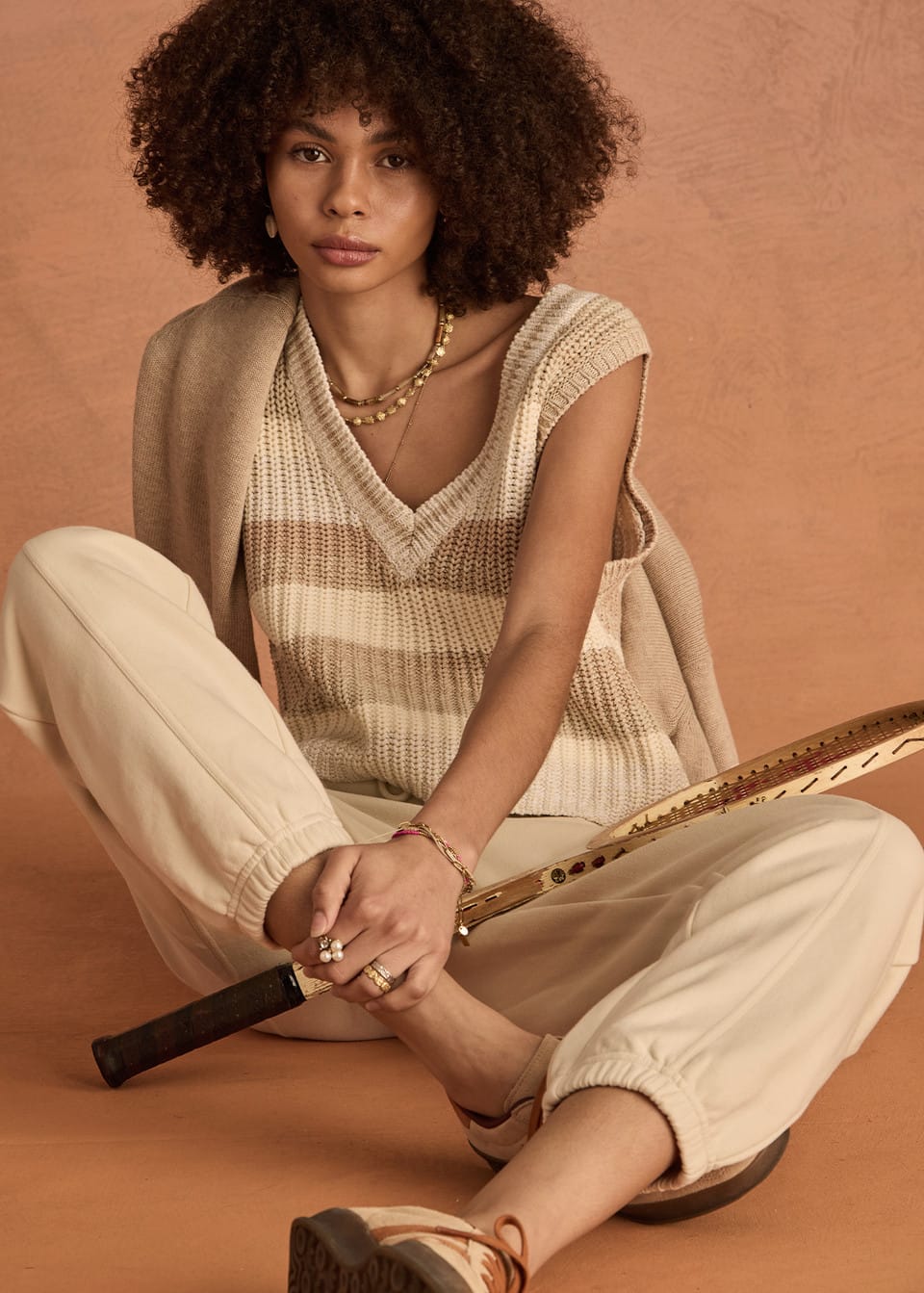 The Upside Vests Nikko V Neck Knit Vest