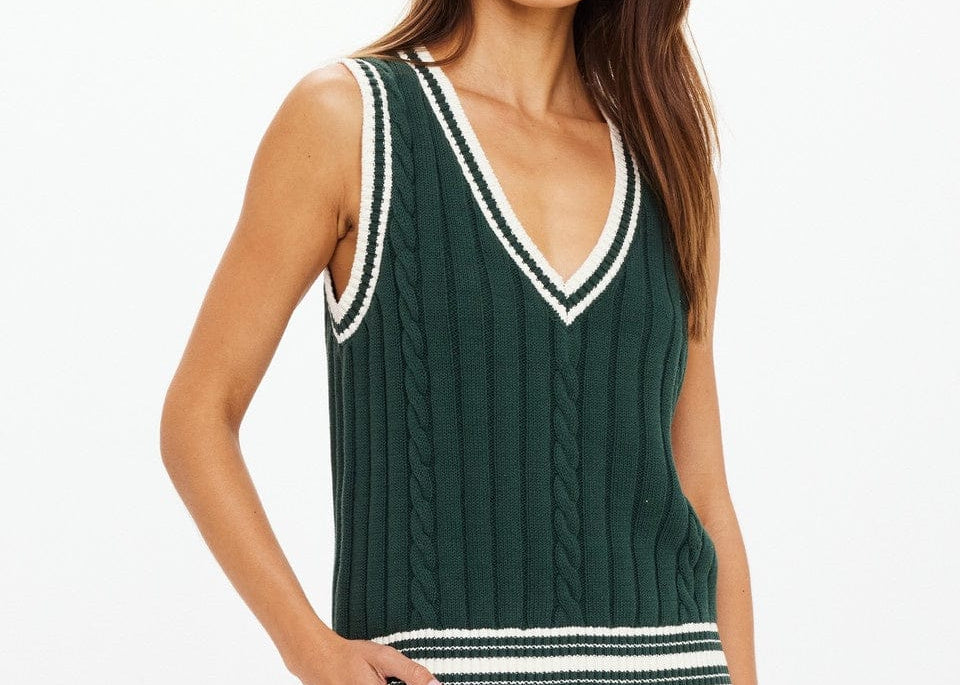 The Upside Vests Santafe Julia V Neck Vest - Jungle