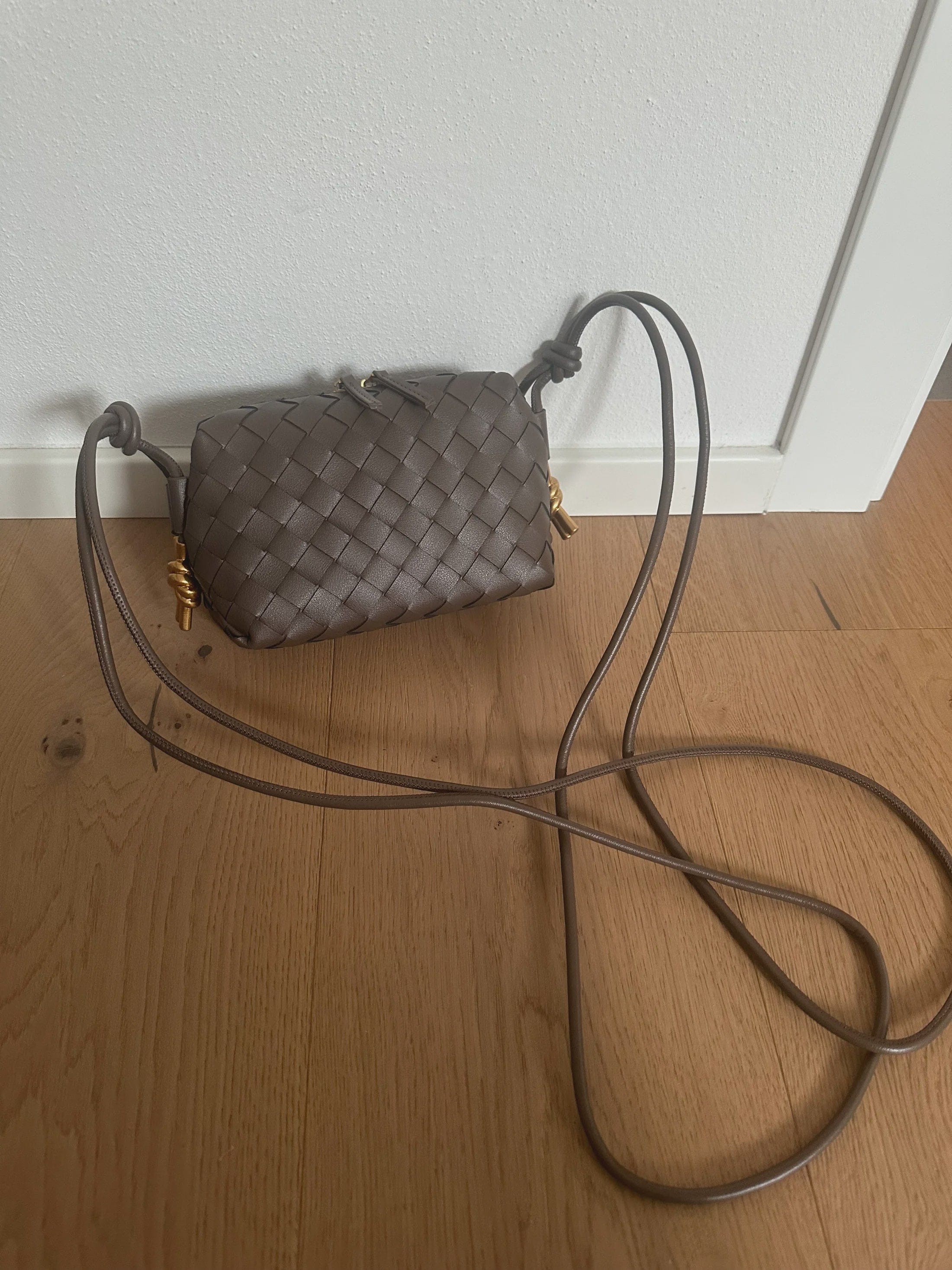 Zhade Handbags - Small Camera Bag - Dark Taupe Leather