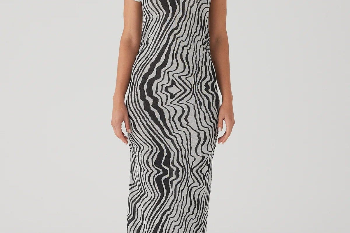 Zulu & Zephyr Dresses - Knit Zulu & Zephyr | Ripple Stripe Cotton Blend Knit Dress