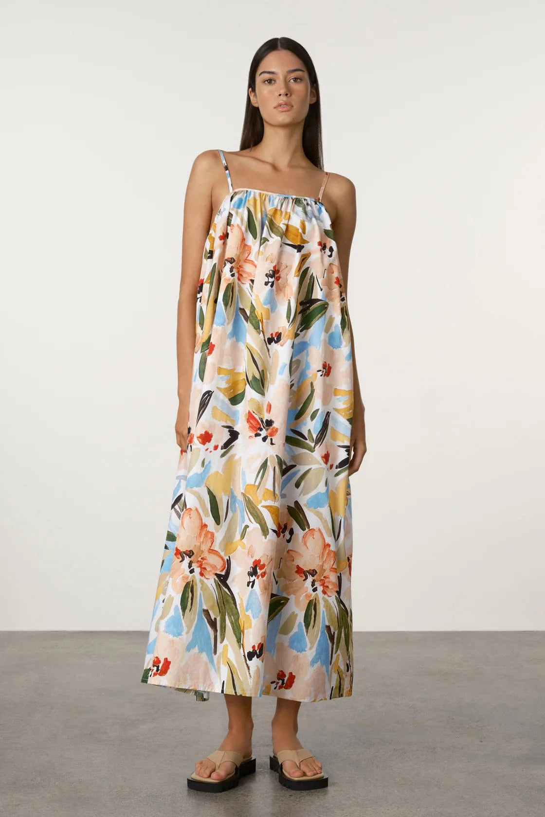 Zulu & Zephyr Dresses Summer Floral Gathered Cotton Dress