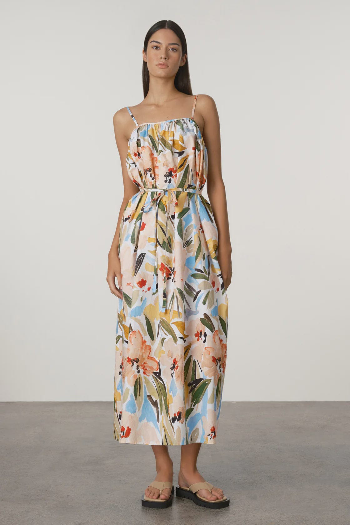 Zulu & Zephyr Dresses Summer Floral Gathered Cotton Dress