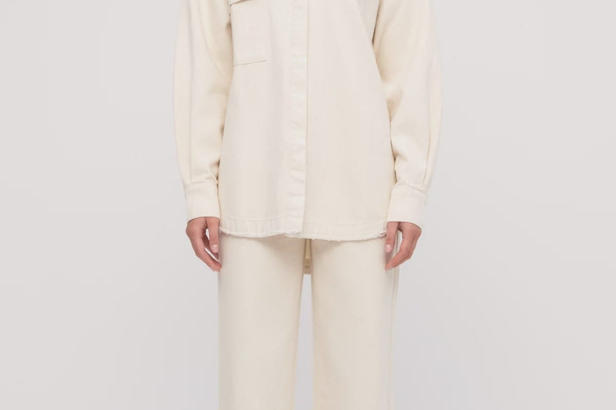 Zulu & Zephyr Jackets - Denim Organic Denim Shirt Jacket - Coconut