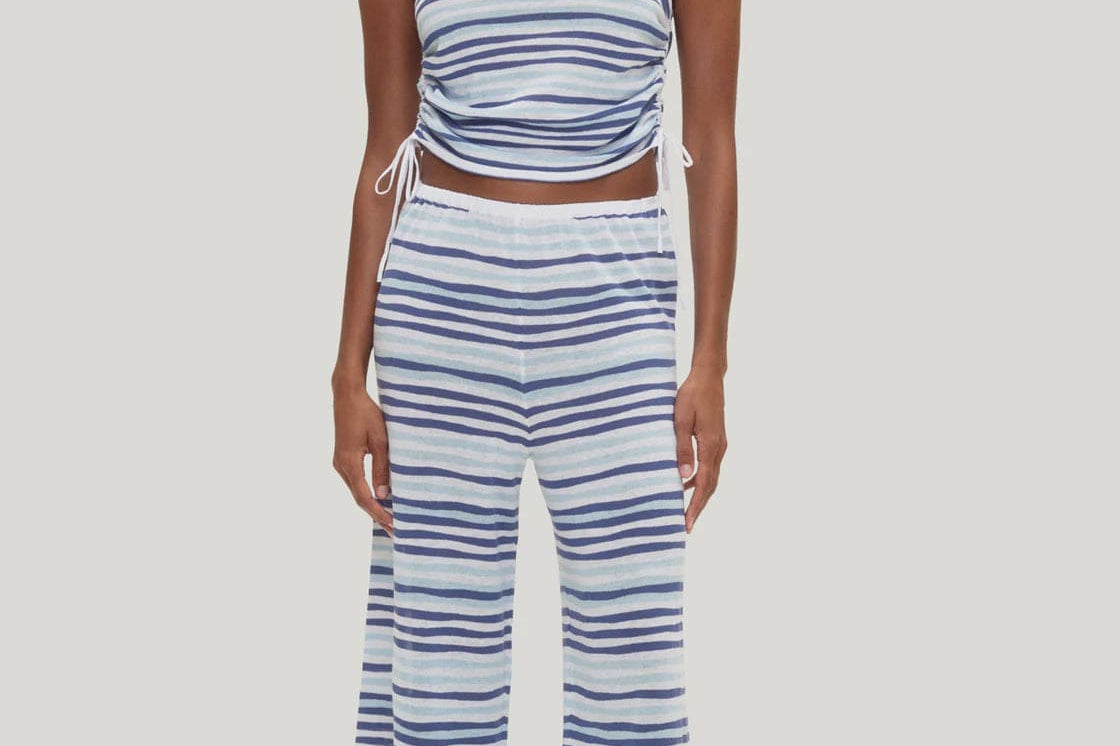 Zulu & Zephyr Knit Pant - Blue Stripe