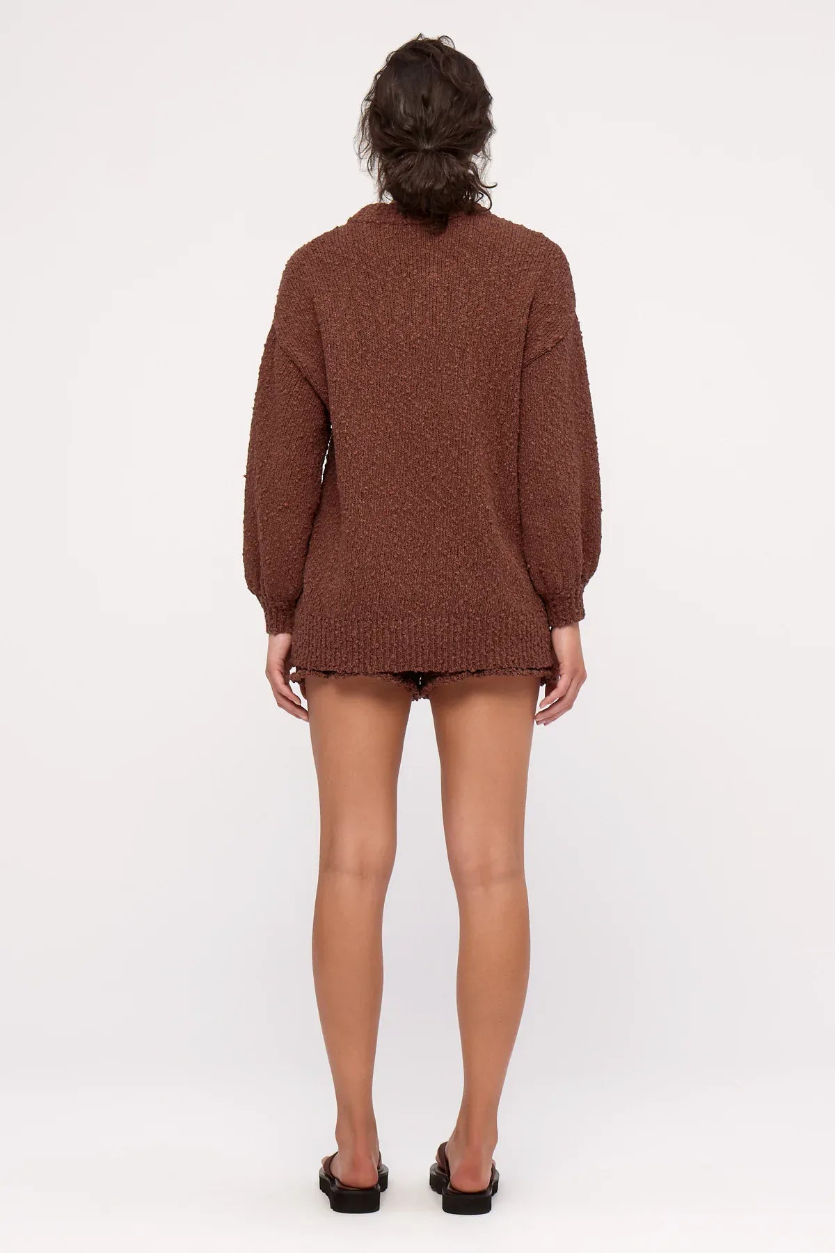 Zulu & Zephyr Knits Boucle Knit Jumper - Carob