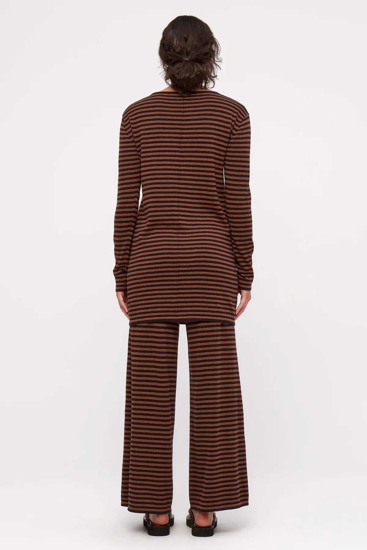 Zulu & Zephyr Pants - Casual Knit Pant - Brown Stripe