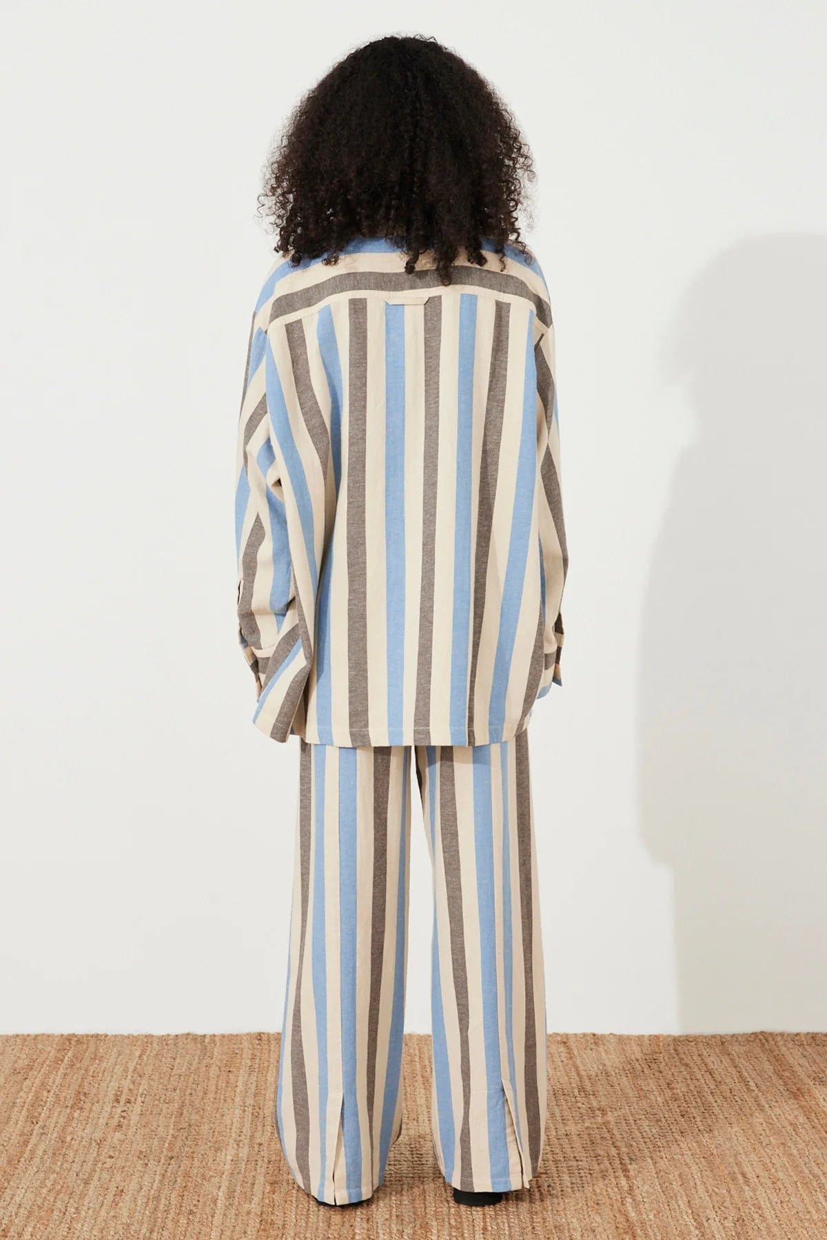 Zulu & Zephyr Pants - Casual Zulu & Zephyr | Sky Stripe Organic Cotton Blend Pant