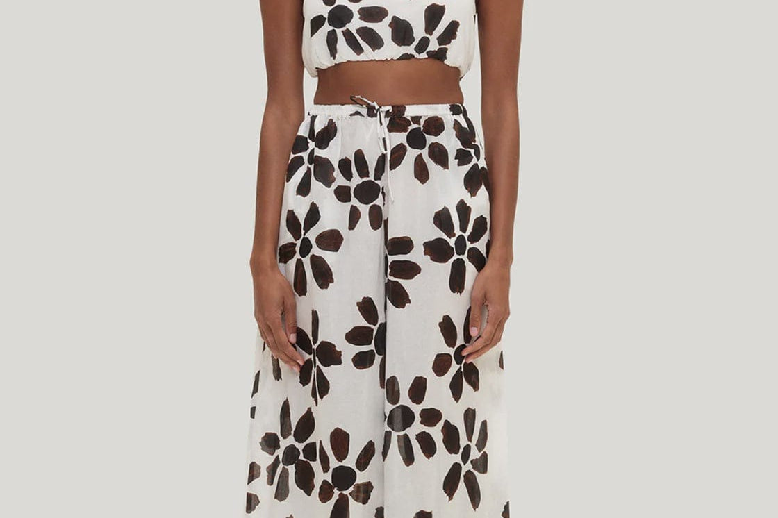 Zulu & Zephyr Pants Cotton Pant - Chocolate Flower