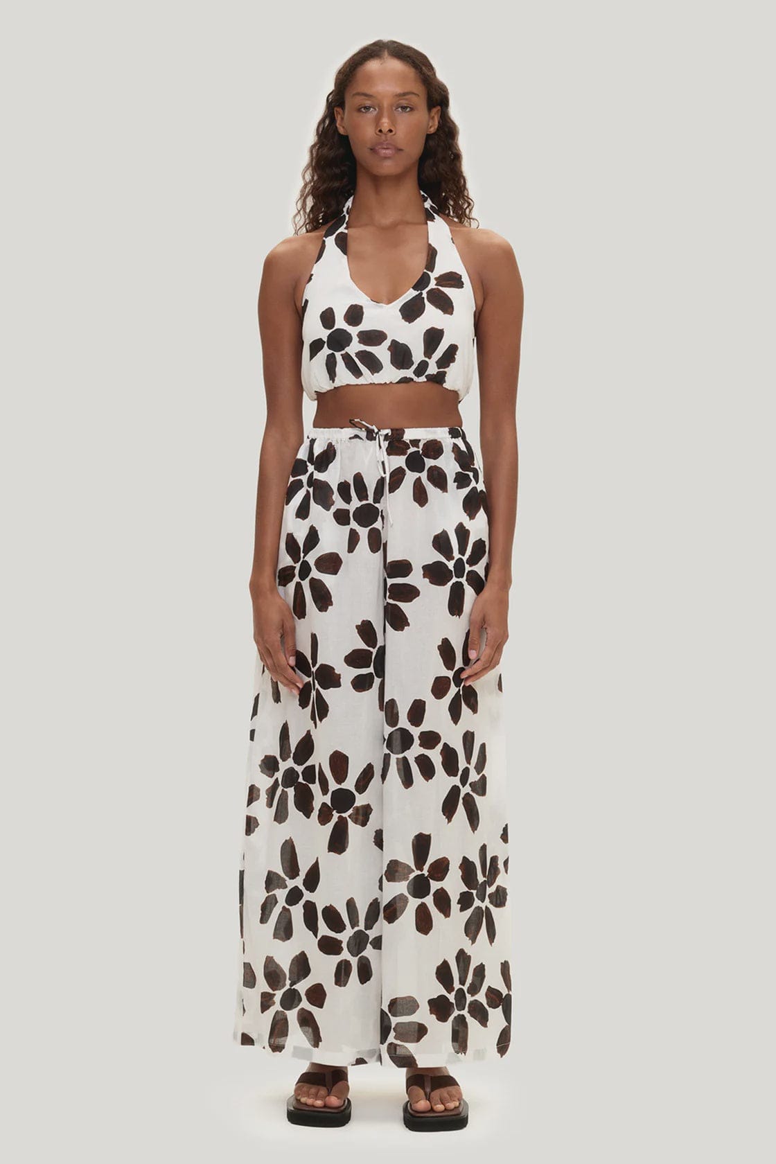 Zulu & Zephyr Pants Cotton Pant - Chocolate Flower