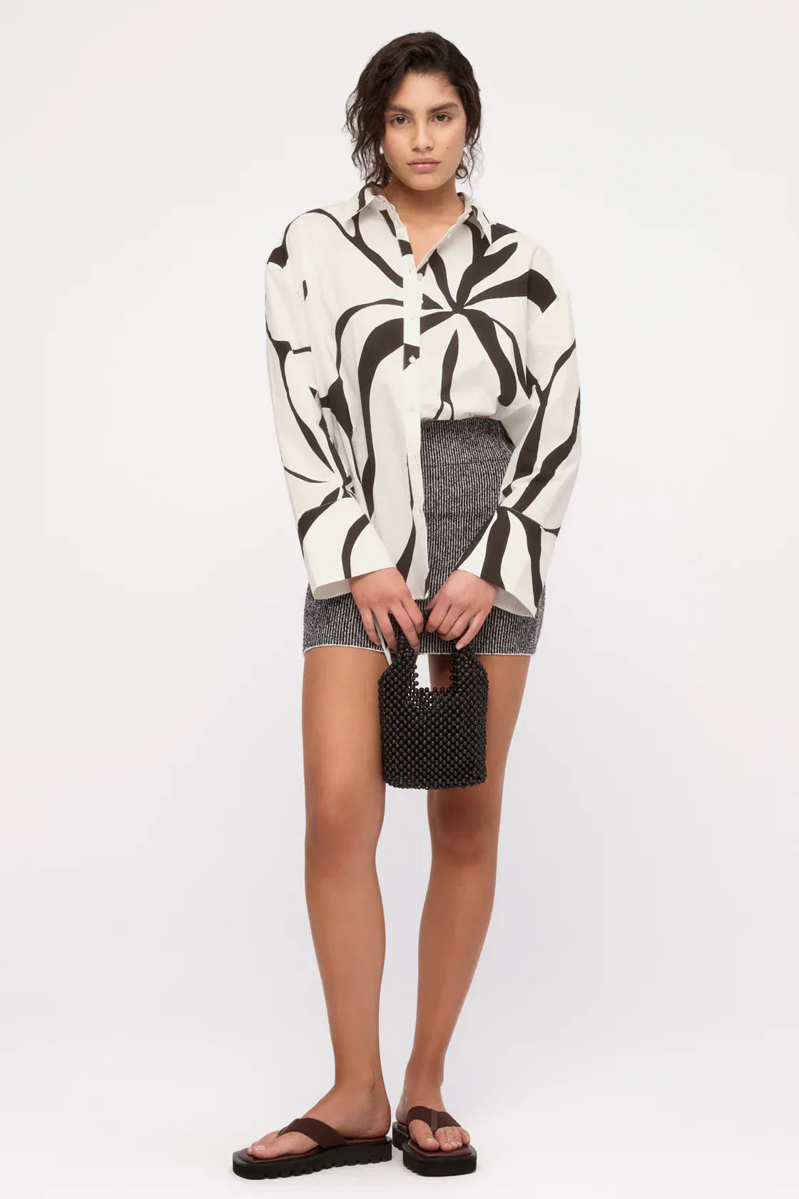 Zulu & Zephyr Shirts Cotton Shirt - Cream Flower