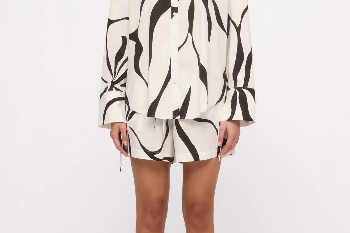 Zulu & Zephyr Shirts Cotton Shirt - Cream Flower