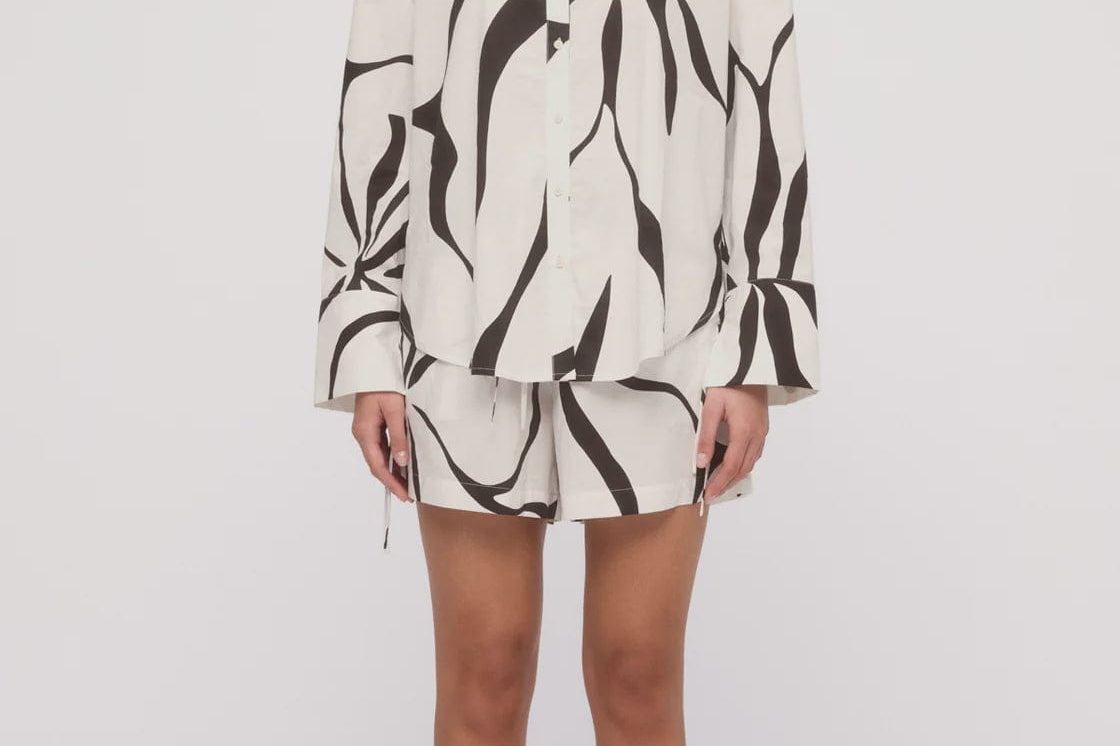 Zulu & Zephyr Shirts Cotton Shirt - Cream Flower