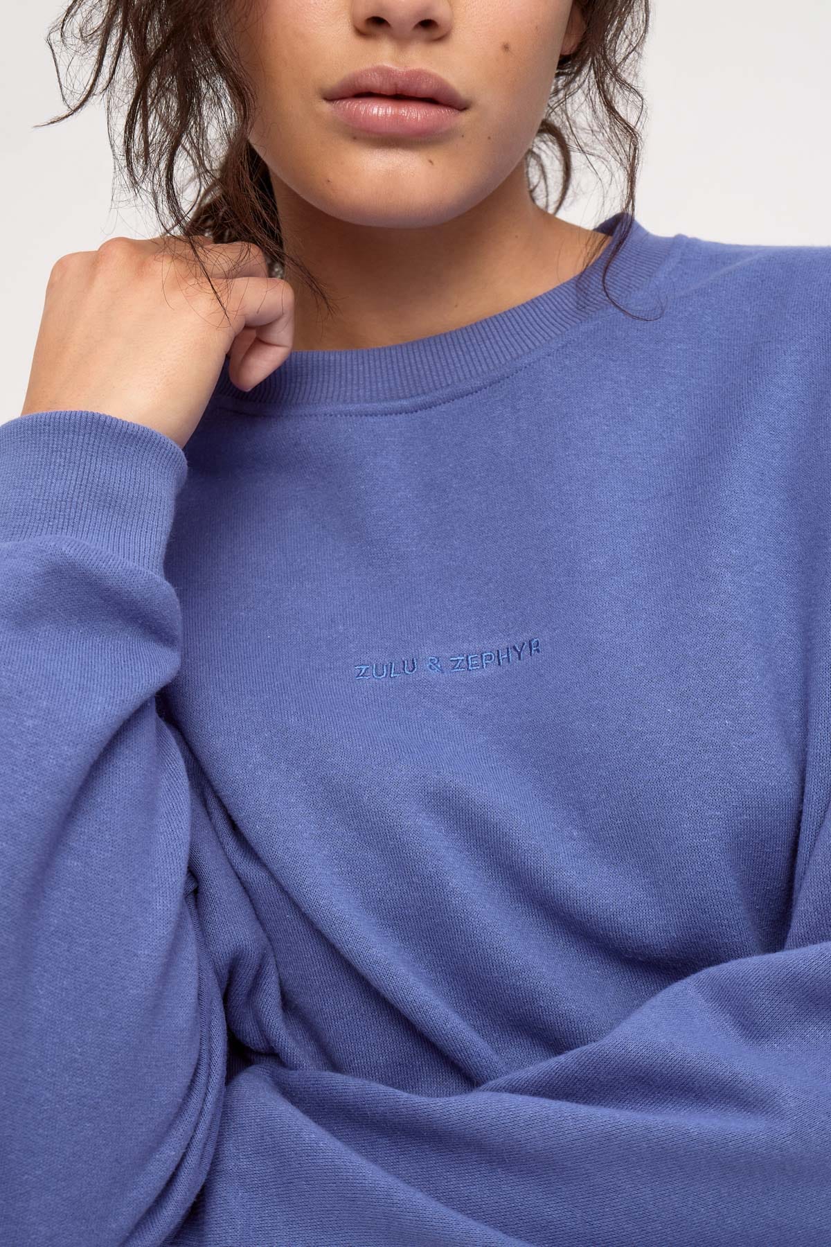 Zulu & Zephyr Sweaters Fleece Sports Sweatshirt - Blue