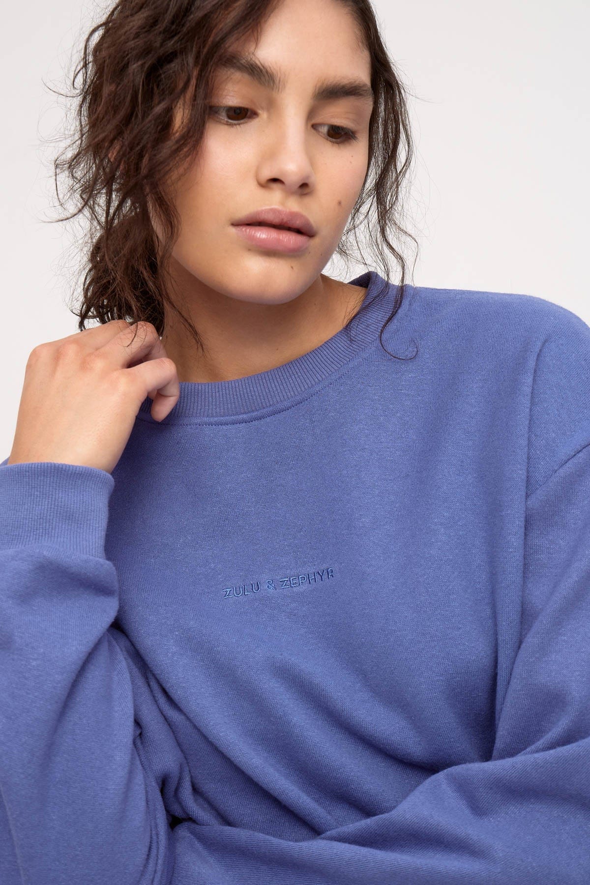 Zulu & Zephyr Sweaters Fleece Sports Sweatshirt - Blue