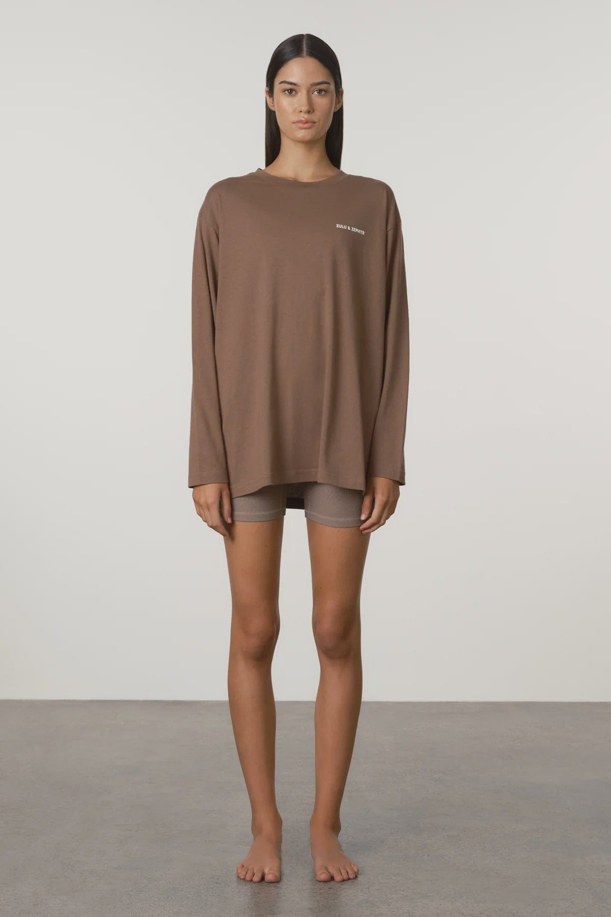 Zulu & Zephyr Tops - Long Sleeve Zulu & Zephyr | Long Sleeve Sport Tee - Carob