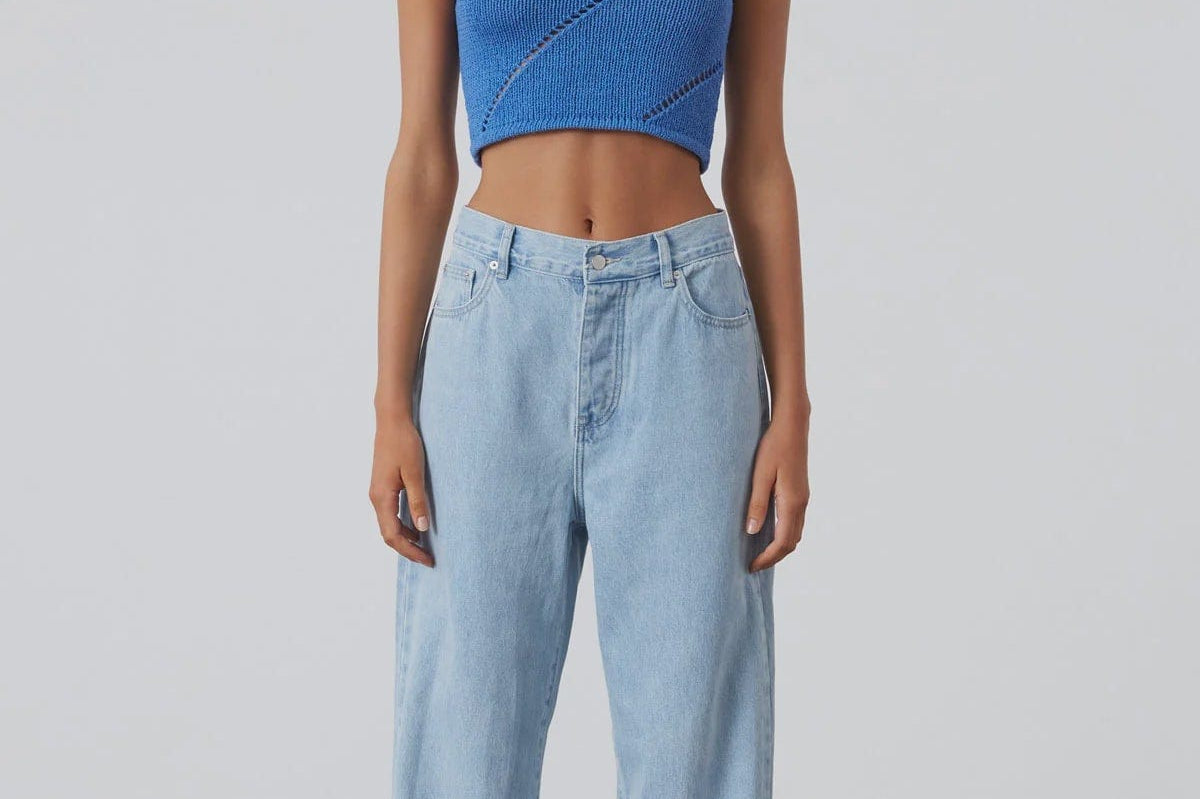 Zulu & Zephyr Tops - Tanks Zulu & Zephyr | Lattice Knit Top - Ocean Blue