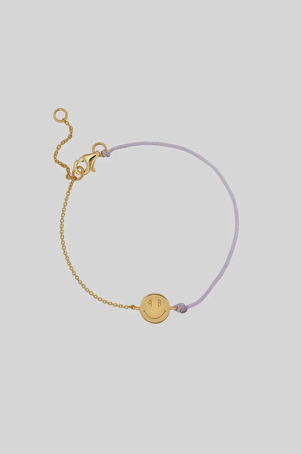 Anine Bing Smile String Chain Bracelet 14k gold Arbory Store