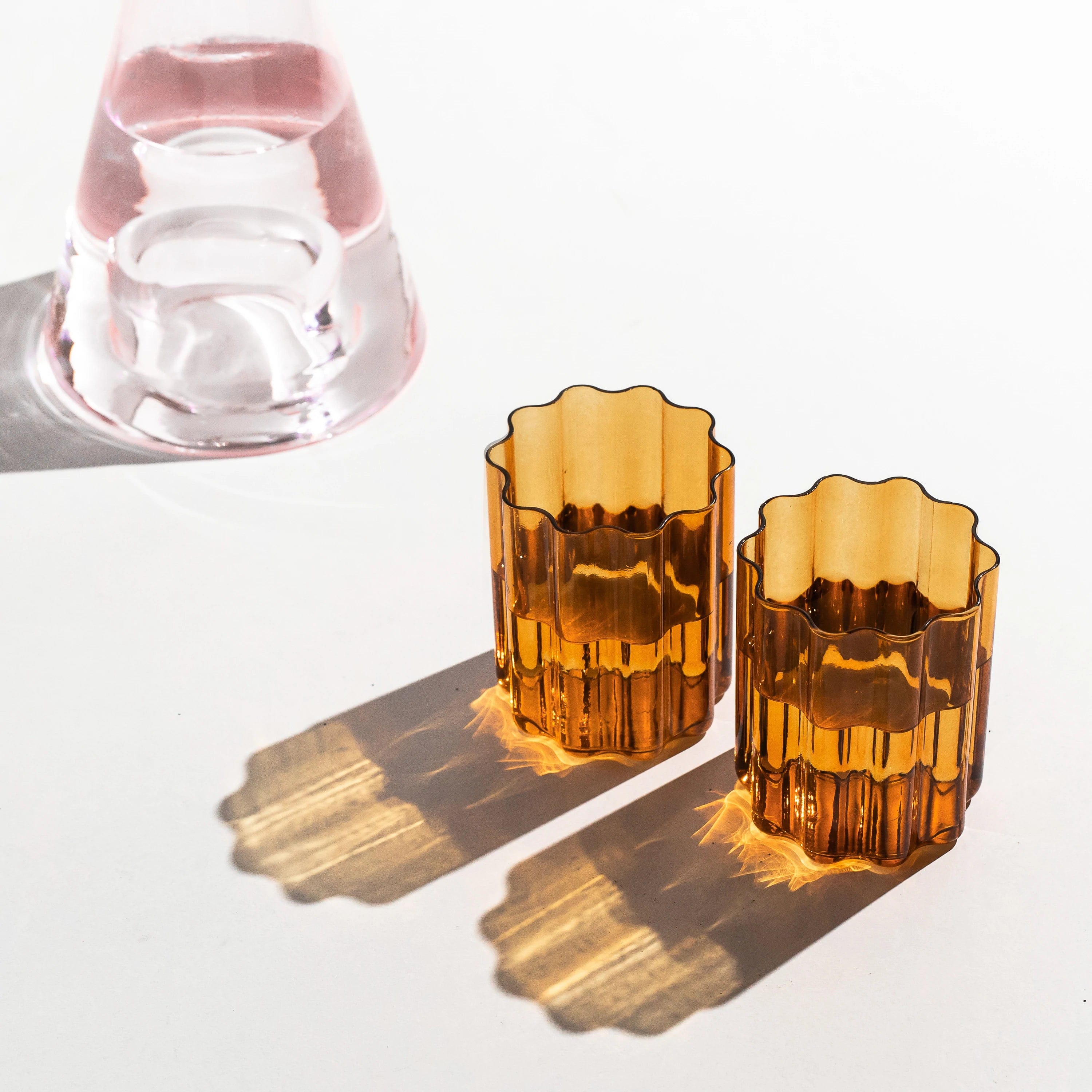 Fazeek Glassware Fazeek | Wave Glasses x 2 - Amber