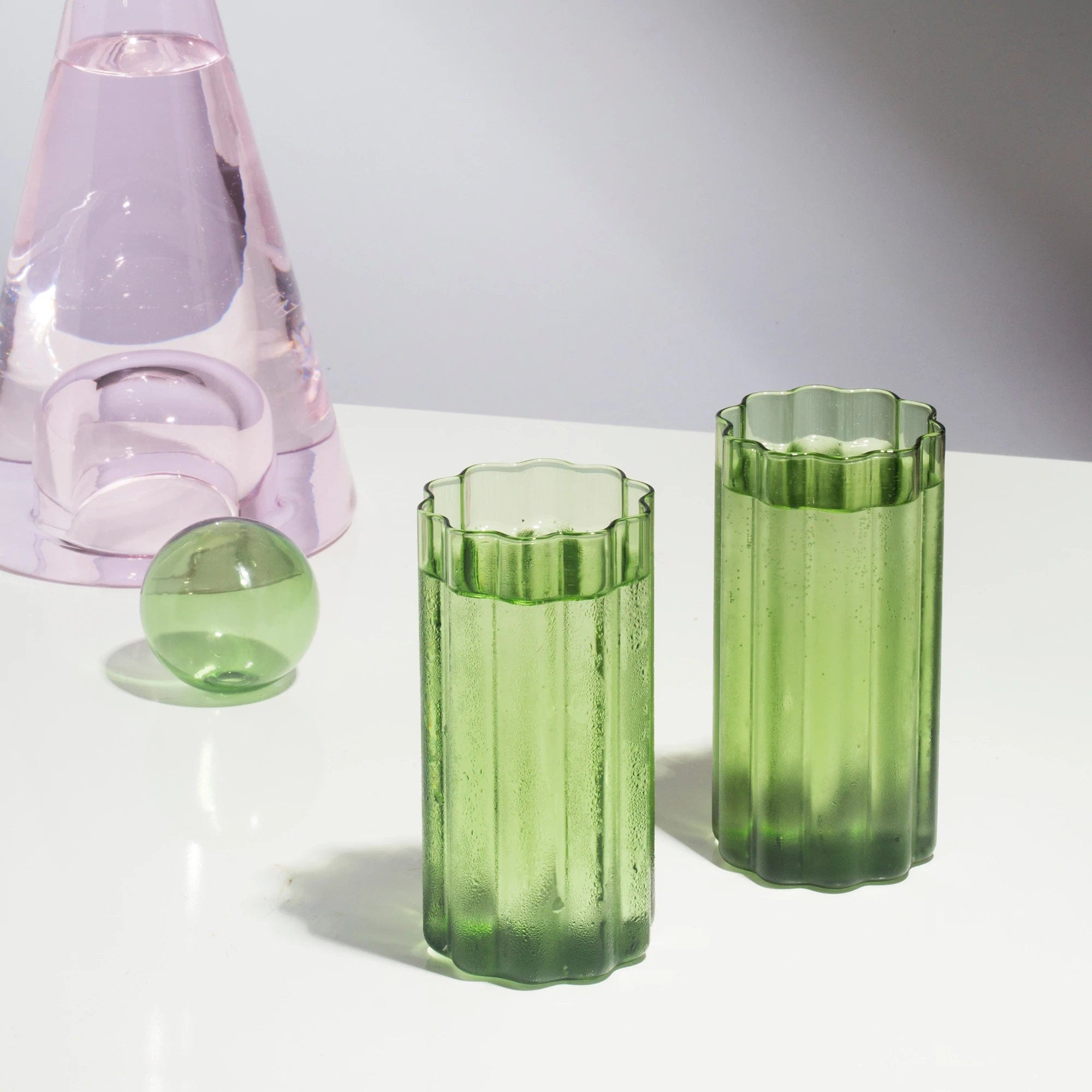 Fazeek Glassware Fazeek | Wave Highball Set - Green