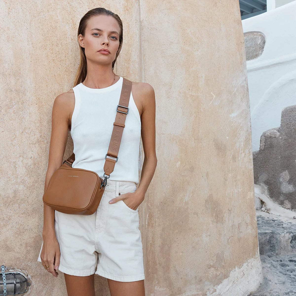 Status Anxiety Bags Status Anxiety | Plunder With Webbed Strap - Tan